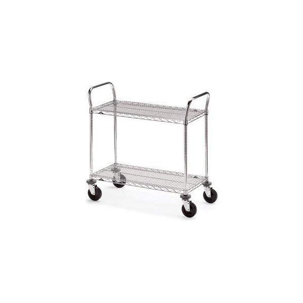 Metro Metro Wire Cart w/2 Shelves, 800 lb. Capacity, 60"L x 24"W x 39-1/2"H 5450800 - main